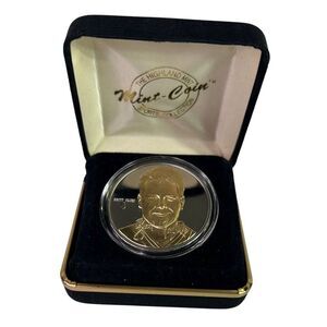 BRETT FAVRE Highland Mint Coin Signature Series 1 Troy Oz 999 24k Overlay /1500